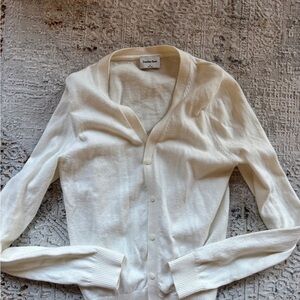 Sunday Best Ivory Button-Up Cardigan